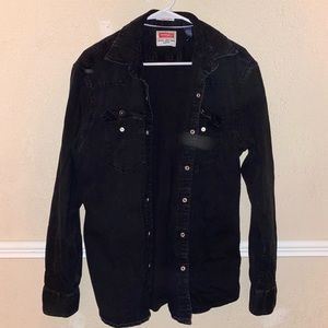 Oversized Black jean jacket